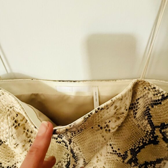 Helmut Lang Python Embossed Leather Top & Midi Skirt Sz 4 - Picture 4 of 6